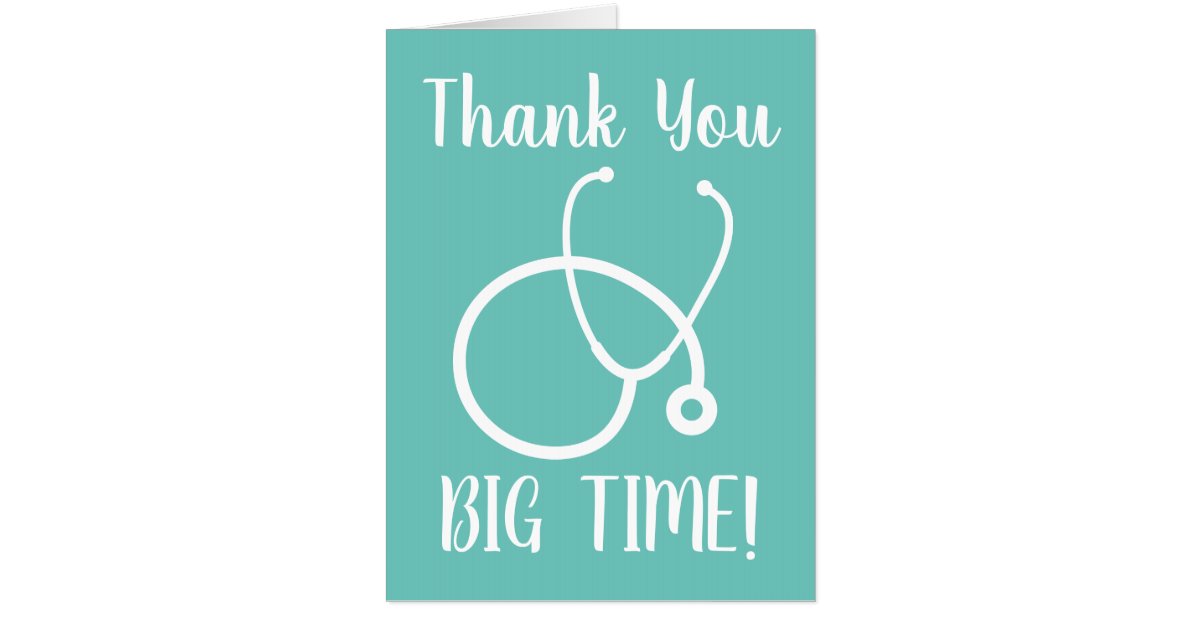 Big Thank you oversized nursing greeting cards | Zazzle.com