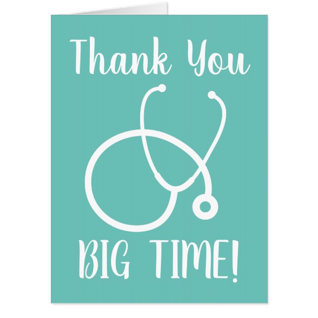 Big Thank you oversized nursing greeting cards (Front)