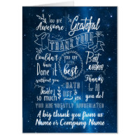 BIG Thank You Retirement Blue Space