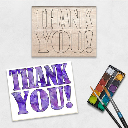 Big Thank You Stamp For Coloring Or Painting