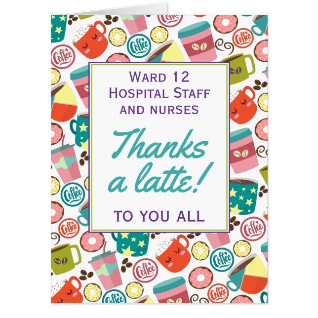 Big Thanks A Latte Healthcare Appreciation Card (Front)