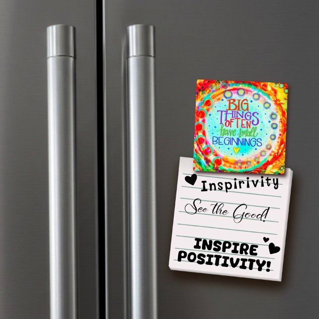 Big Things Quote Colorful Fun Inspirivity Magnet (Creator Uploaded)