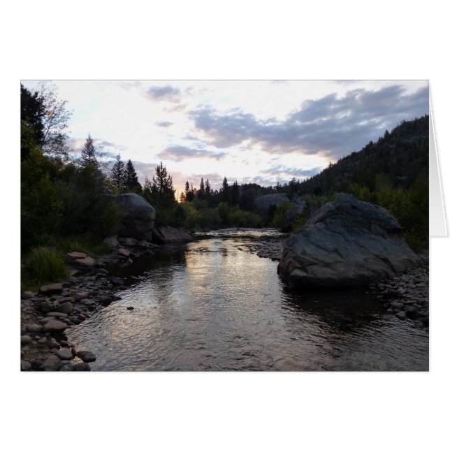 Big Thompson River at Sunrise Cards (Front Horizontal)
