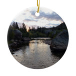 Big Thompson River at Sunrise Ceramic Ornament