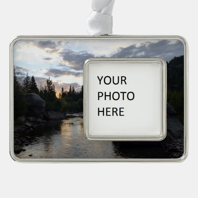 Big Thompson River at Sunrise Christmas Ornament (Front)