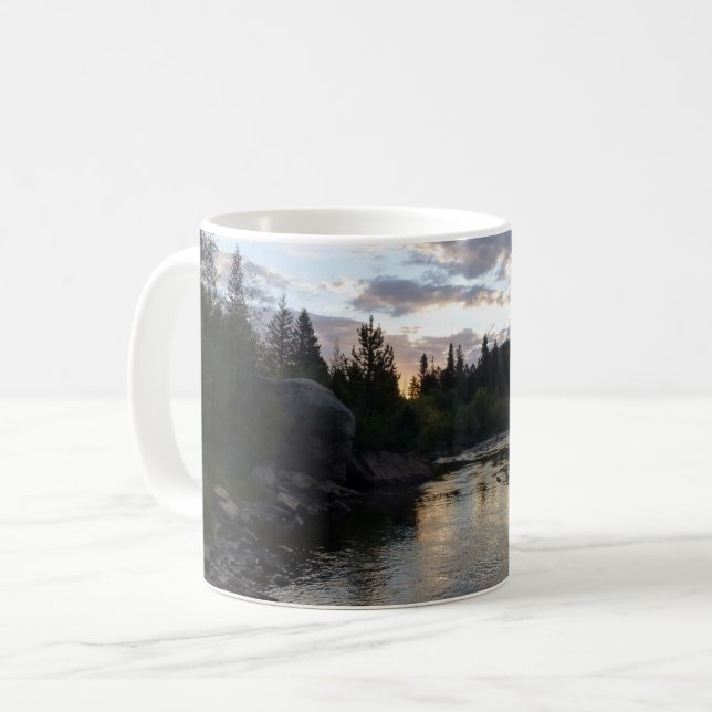 Big Thompson River at Sunrise Coffee Mug (Front Left)