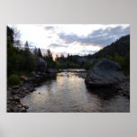 Big Thompson River at Sunrise Poster