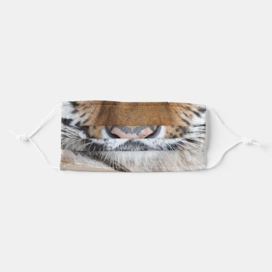 Big Tiger Nose and Mouth Adult Cloth Face Mask (Front, Folded)