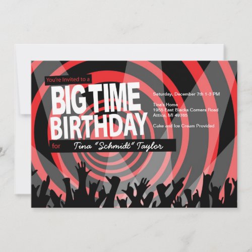 Big Time Birthday Lights Invitation