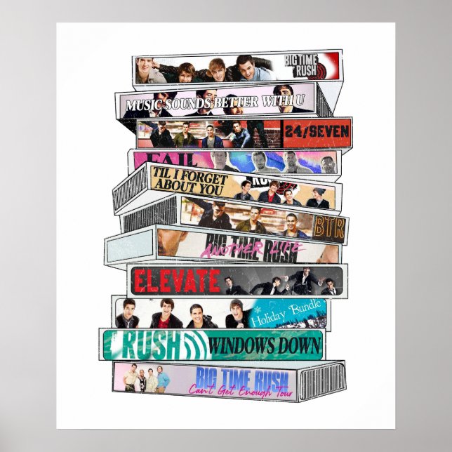 Big Time Rush Cassette Tape Poster (Front)