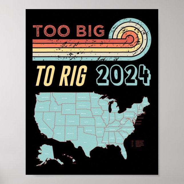 Big To Rig Saying Trump 2024 Funny Trump Quote  Poster (Front)