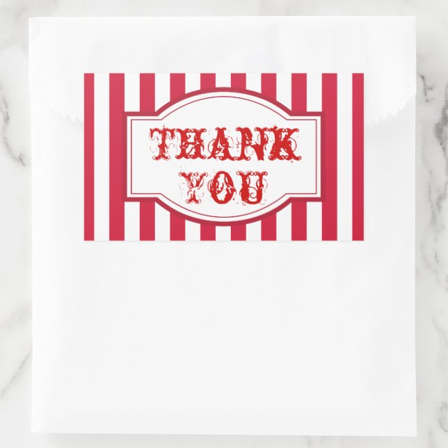 Big Top Carnival Circus Party Thank You Stickers (Bag)