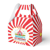 Big Top Circus Carnival 1st Birthday Favor Boxes