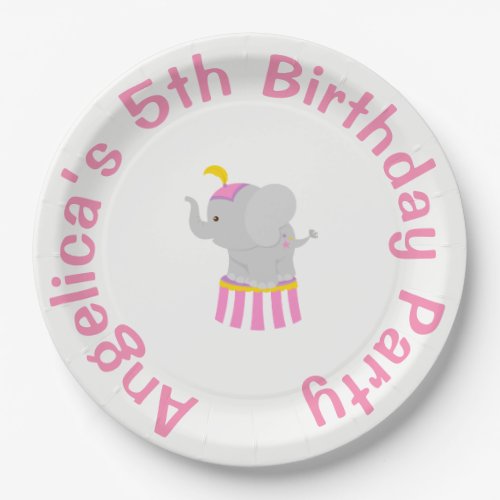 Big Top Circus Carnival Birthday in Pink Paper Plates