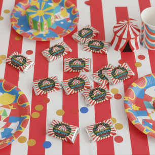 Big Top Circus Carnival Chalkboard 1st Birthday Hershey's Miniatures