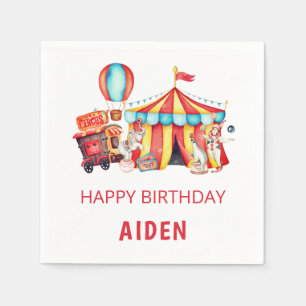 Big Top Circus Happy Birthday Napkins