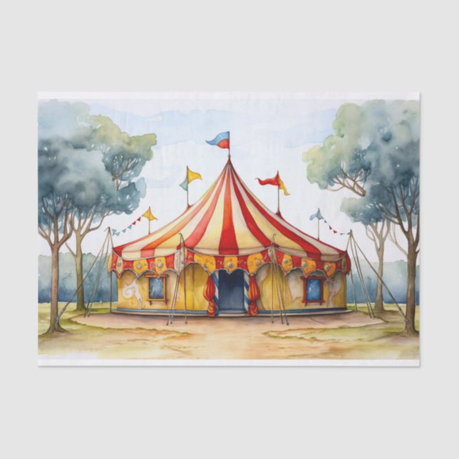 Big Top Circus Tent 4 Decoupage Paper (Front)