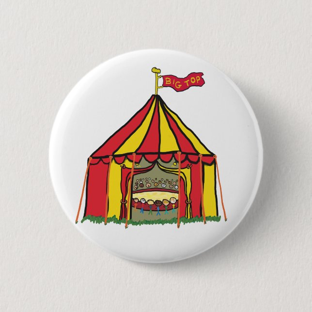 Big Top Circus Tent Button (Front)