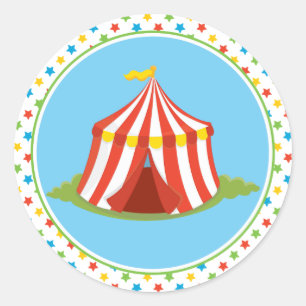 Big Top Circus Tent Circus Theme Classic Round Sticker
