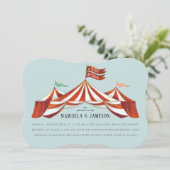 Big Top Circus Tent Couples Baby Shower Invitation (Standing Front)