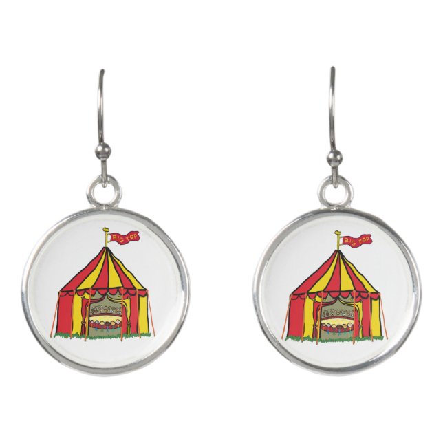 Big Top Circus Tent Earrings (Front)