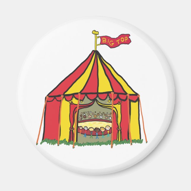 Big Top Circus Tent Magnet (Front)