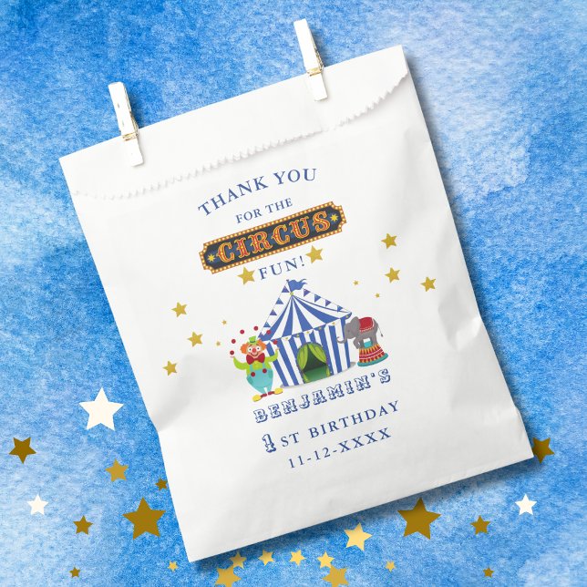 Big Top Come One Come All 1st Birthday Circus Favor Bag (Creator Uploaded)