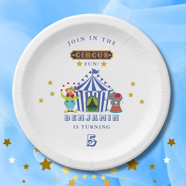 Big Top Come One Come All Circus Birthay Party Paper Plates (Creator Uploaded)