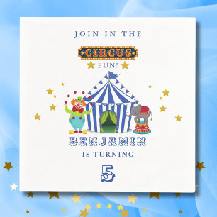 Big Top Come One Come All Circus Birthday Party Napkins