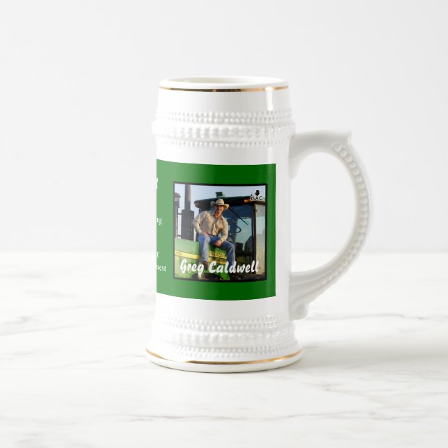 BIG TRACTOR WHITE CERAMIC STEIN (Right)