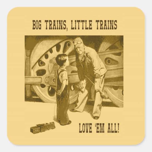 Big Trains, Little Trains Love 'Em All Sticker (Front)