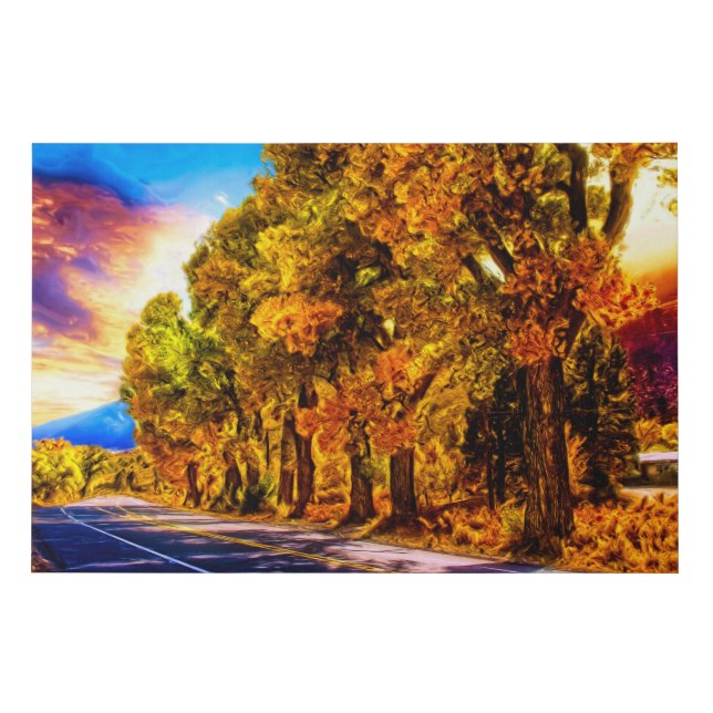 Big Tree Fall Colors Faux Canvas Print (Front)