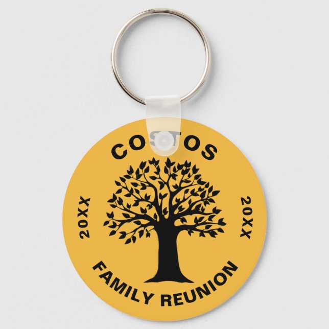 Big Tree Family Reunion Keepsake Souvenir Gift Keychain (Front)