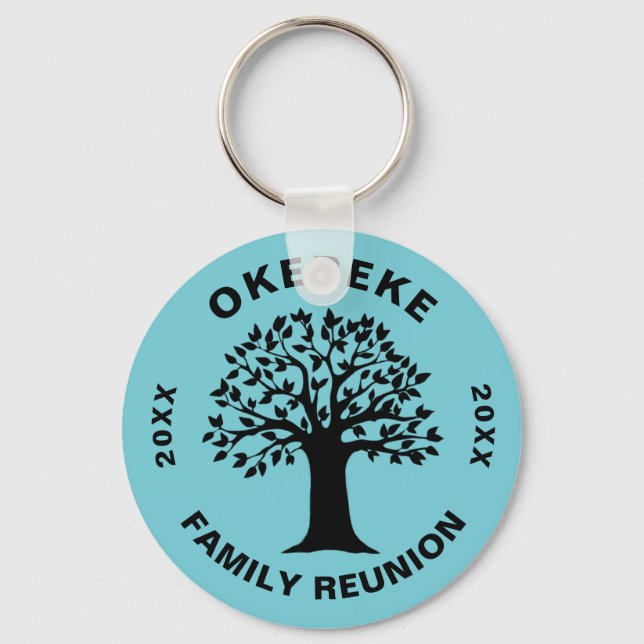 Big Tree Family Reunion Souvenir Keepsake Gift Keychain (Front)