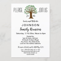 Big Tree Logo Family Reunion or Event Invitation