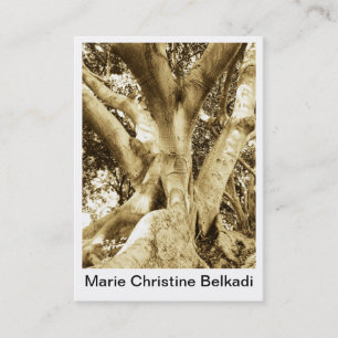 Big Tree Retro Rustic Sepia Artistic Photography Business Card