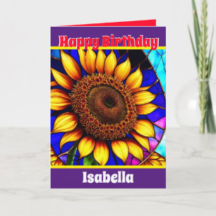Big Trendy Unique Elegant Sunflower Collection Card
