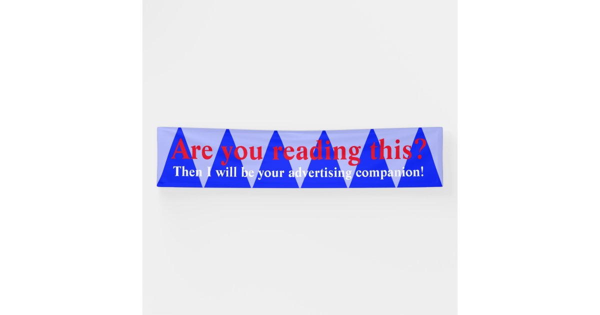 BIG TRIANGLE white transparent + your ideas Banner | Zazzle