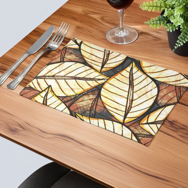 Big Tropical Leaves Contemporary Home Decor Cloth Placemat (Creator Uploaded)