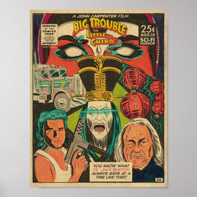 Big Trouble In Little China Movie Poster (Front)