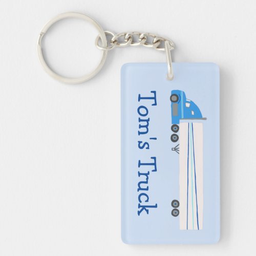 Big Truck 18 Wheeler Semi Rig CUSTOMIZE IT  Keychain