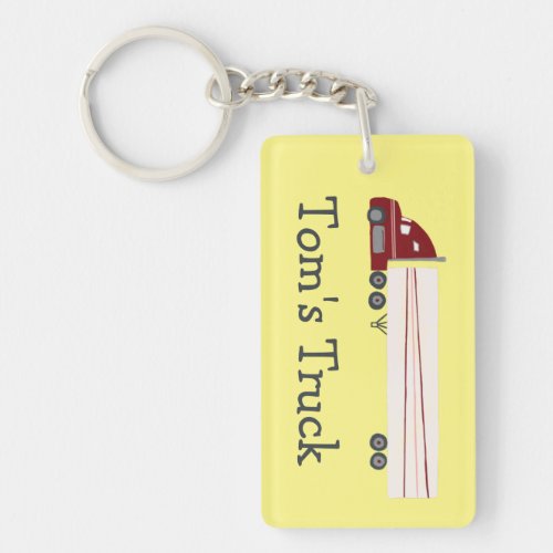 Big Truck 18 Wheeler Semi Rig CUSTOMIZE IT  Keychain