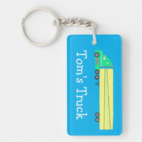 Big Truck 18 Wheeler Semi Rig CUSTOMIZE IT  Keychain