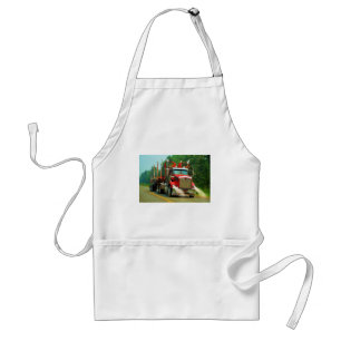 Big Truck and Highway Art for Lorry-lovers Adult Apron