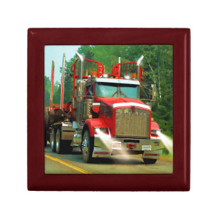 Big Truck and Highway Art for Lorry-lovers Jewelry Box