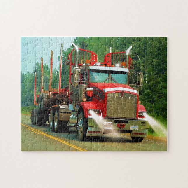 Big Truck and Highway Art for Lorry-lovers Jigsaw Puzzle (Horizontal)