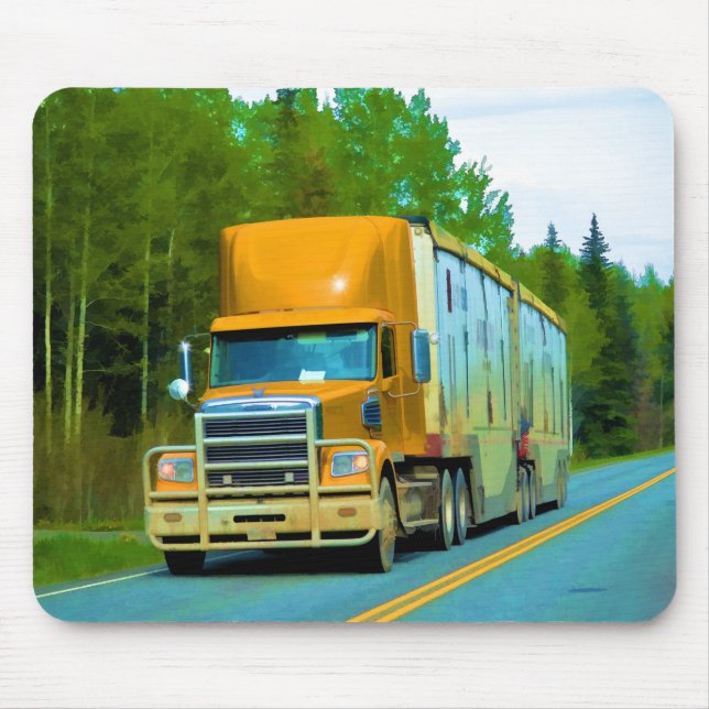 Big Truck and Highway Art for Lorry-lovers Mouse Pad (Front)