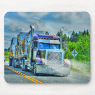 Big Truck and Highway Art for Lorry-lovers Mouse Pad