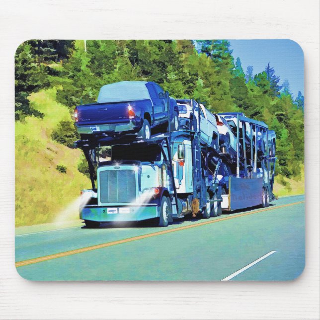 Big Truck and Highway Art for Lorry-lovers Mouse Pad (Front)