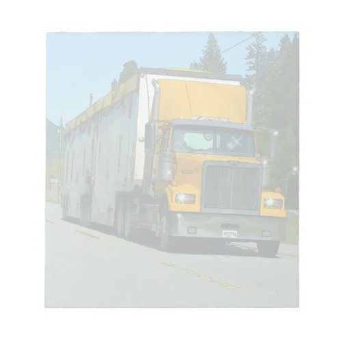 Big Truck and Highway Art for Lorry_lovers Notepad